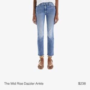 Mid Rise Dazzler Ankle Jeans - Blue